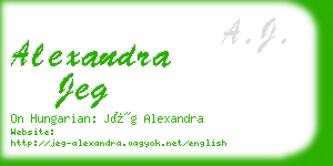alexandra jeg business card